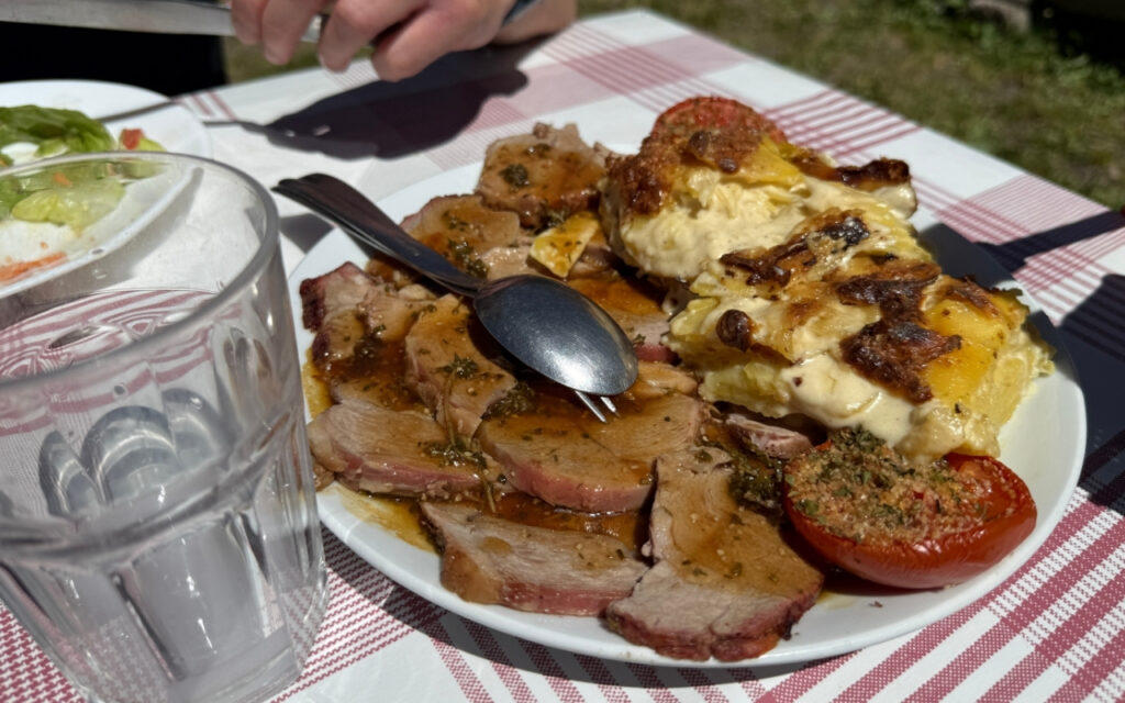 Plat mangé au refuge des fonts sur le tour du Queyras