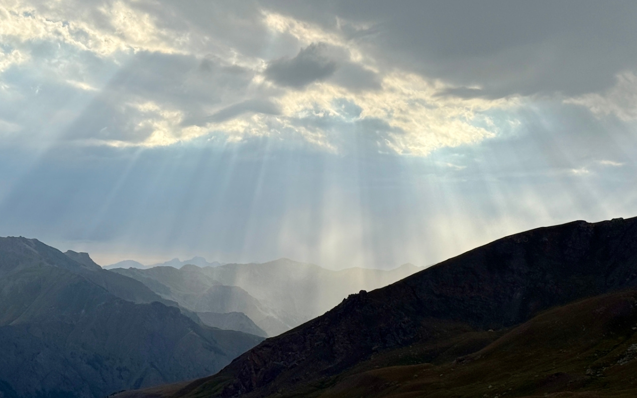 Coucher de soleil lors du Tour du Queyras
